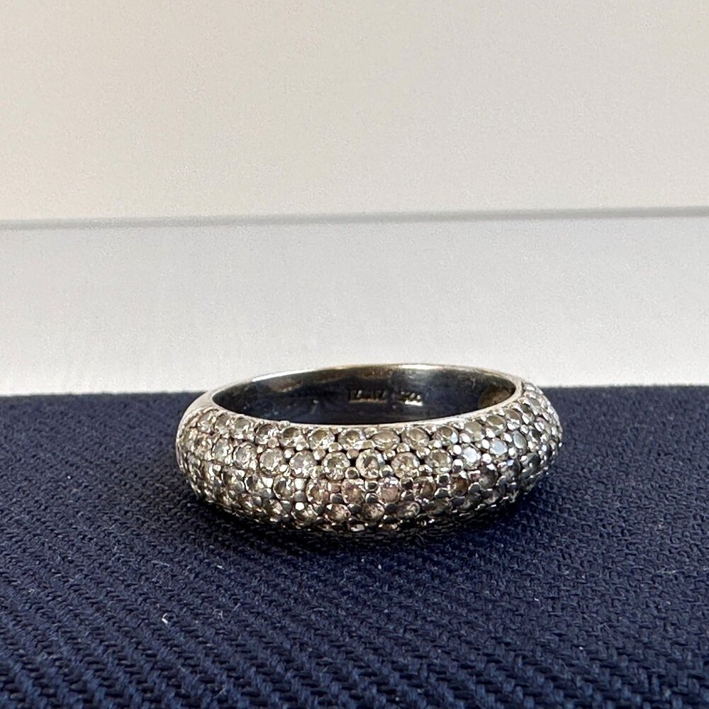 Zinzi Sterling Silver CZ Dome Ring
